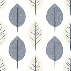 Illustration seamless pattern of Hand Drawn Scandinavian Style