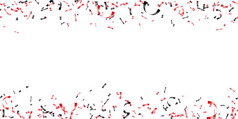 red and black confetti celebration event, birthday party, holiday and anniversary