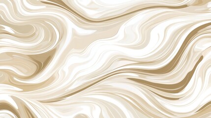 Fototapeta premium Flowing marble pattern in beige and white, creating a seamless fluid background.