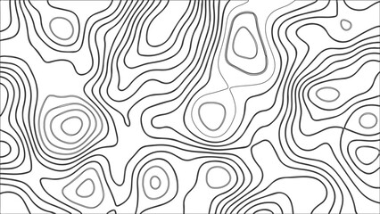 Fototapeta premium Topography vector background, banner. Imitation of a geographical map, contour lines. Modern design with topographic wavy pattern design.paper texture Imitation of a geographical map shades 