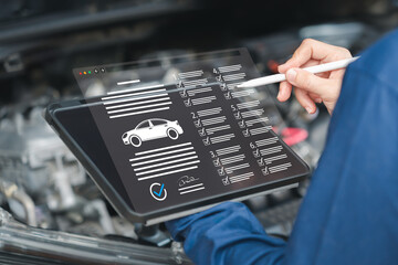 Quality Conditions, Insurance of Vehicle service warranty online concept, Women's Service Center...