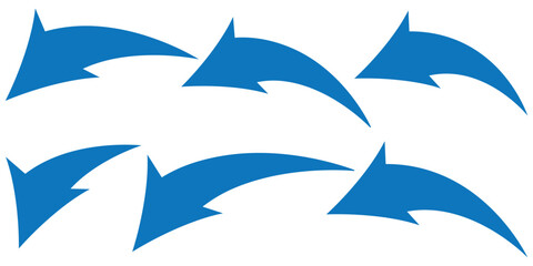 blue arrow icon flat style, abstract blue arrow sign, blue arrow for your website design, vector illustration