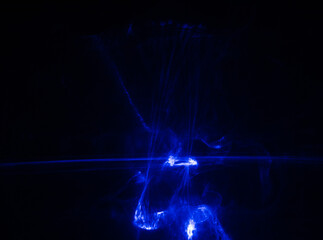 abstract laser light background with character