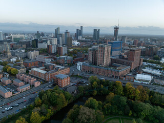 Fototapeta premium aerial view of the city of Salford