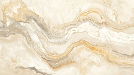 Obraz premium Marble effect in soft beige tones, creating a fluid and flowing abstract pattern.