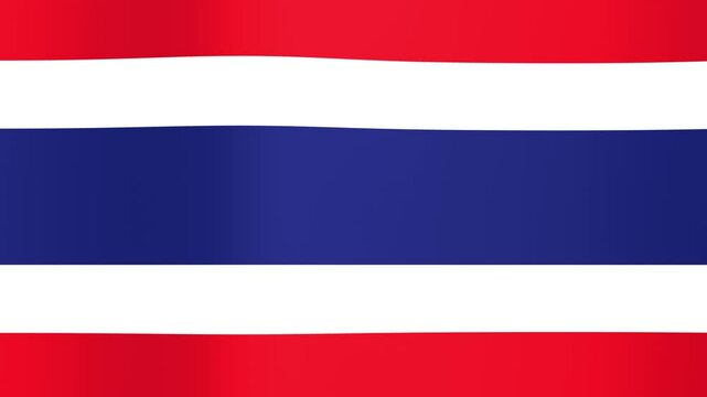 Flag of Thailand. Seamless looping animation