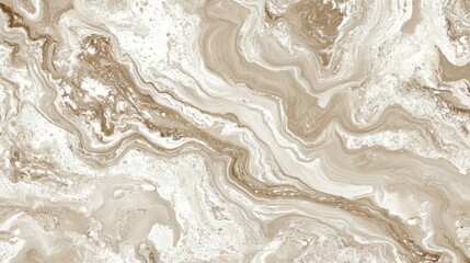 Fototapeta premium Seamless marble pattern with swirling liquid-like textures in soft beige and white tones.