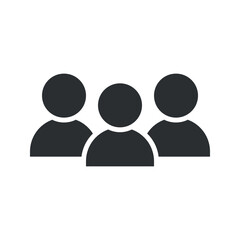 Group of people or group of users / friends flat icon for apps and websites

