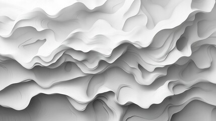 Fototapeta premium Abstract White Textured Wave Patterns