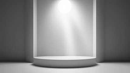 Minimalist Display Stage with Light