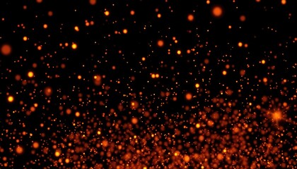 A captivating abstract image with a dark background and numerous bright orange sparks and embers, creating light streaks and glowing particles, emphasizing the scene's dynamic energy and intensity.