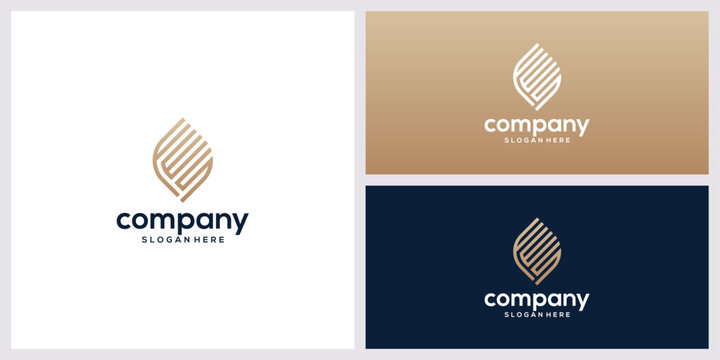 letter sef and leaf logo