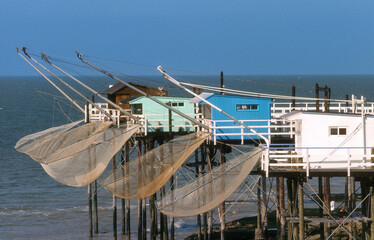 Cabane de pêcheurs, carrelet, La Palmyre, 17, Charente Maritime, France