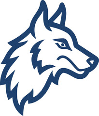 Wolf icon vector, color graphic, Wolf logo vector, animal of Wolf head vector illustration design.