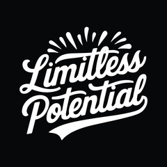 Obraz premium limitless potential silhouette typography t shirt design Art & Illustration