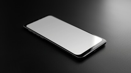 A Black Smartphone Lying on a Dark Surface