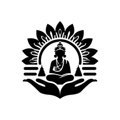 Rajyotsava logo icon silhouette art style