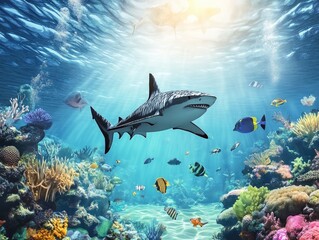 Obraz premium school of fish