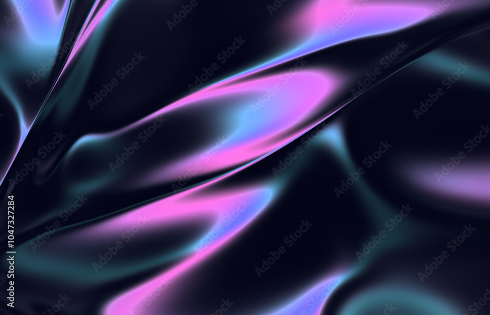 Canvas Prints abstract liquid gradient background. chrome backdrop