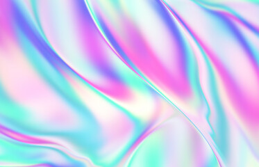 Abstract Liquid Gradient Background. Chrome Backdrop