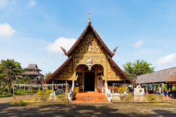 Old Wiharn of Tai Lue Style at Wat Rong Ngae has been registered by Nan Provincial Cultural Council as one of the oldest image halls of the province located at Pua, Northern of Thailand