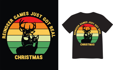 Christmas T-shirt design, Christmas design, Santa Claus, December festival, Holidays, Merry Christmas