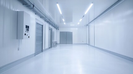 Fototapeta premium Emergency power white enclosure refrigeration integration temperature monitoring