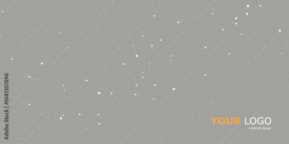 Poster Graphic internet net design. Network perspective polygonal background. Vector illustration