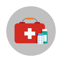 Obraz premium first aid kit icon