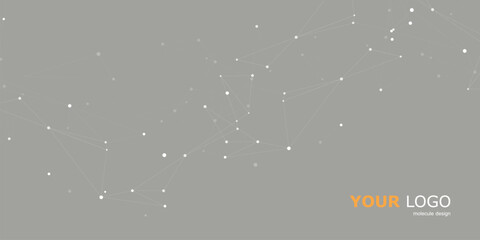 Graphic internet net design. Network perspective polygonal background. Vector illustration