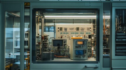 Radioisotope facility with leadshielded enclosure and monitoring systems