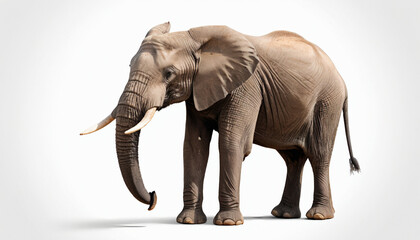 Obraz premium African Elephant on white background isolated