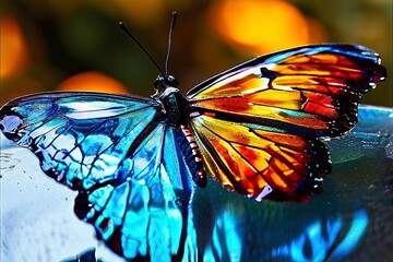 vibrant glass butterfly a butterflys wings captured in vibrant g