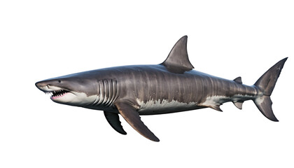 Naklejka premium Basking Shark on white background isolated 