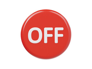 Switch off button icon 3d render illustration