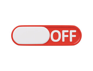 Switch off button icon 3d render illustration