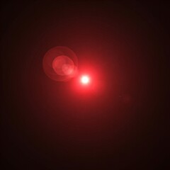 Red flare on dark background with glare