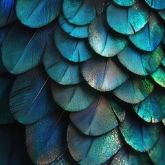 Obraz premium Beautiful peacock feathers background 