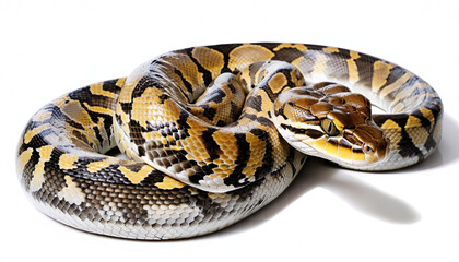 Obraz premium Burmese Python on white background isolated