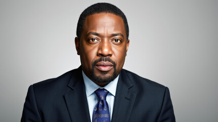 Professional Business Portrait of Mature Executive in Suit | Senior Leadership, Corporate Headshot, and Businessman Stock Image