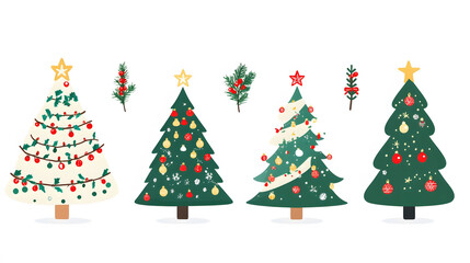 Obraz premium Festive christmas trees
