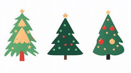 Obraz premium Festive christmas trees