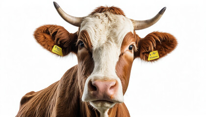 Cow on white background isolated 