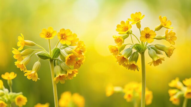 Yellow flowers of cowslip