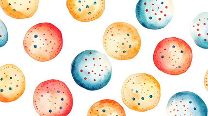 Fototapeta premium Colorful watercolor dots