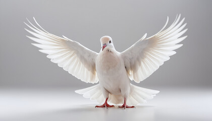 Fototapeta premium Dove on white background isolated