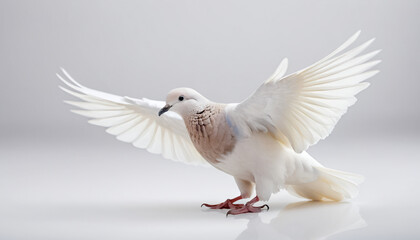 Obraz premium Dove on white background isolated
