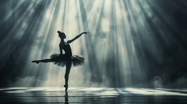 ballet dancers are practicing