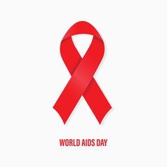 World AIDS Day Awareness Ribbon Vector Design.