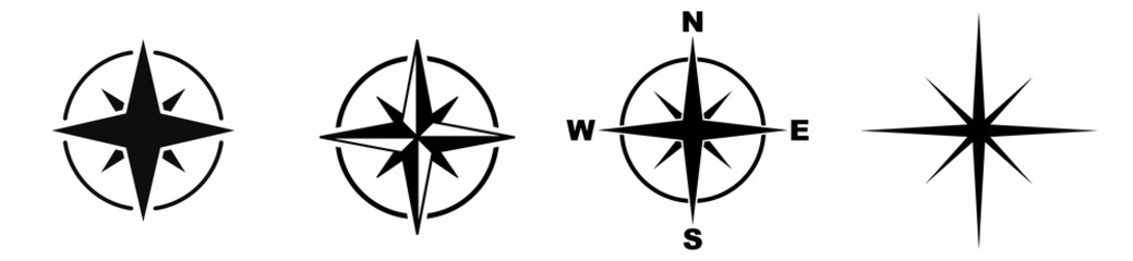 Obraz premium Compass icom set in vector